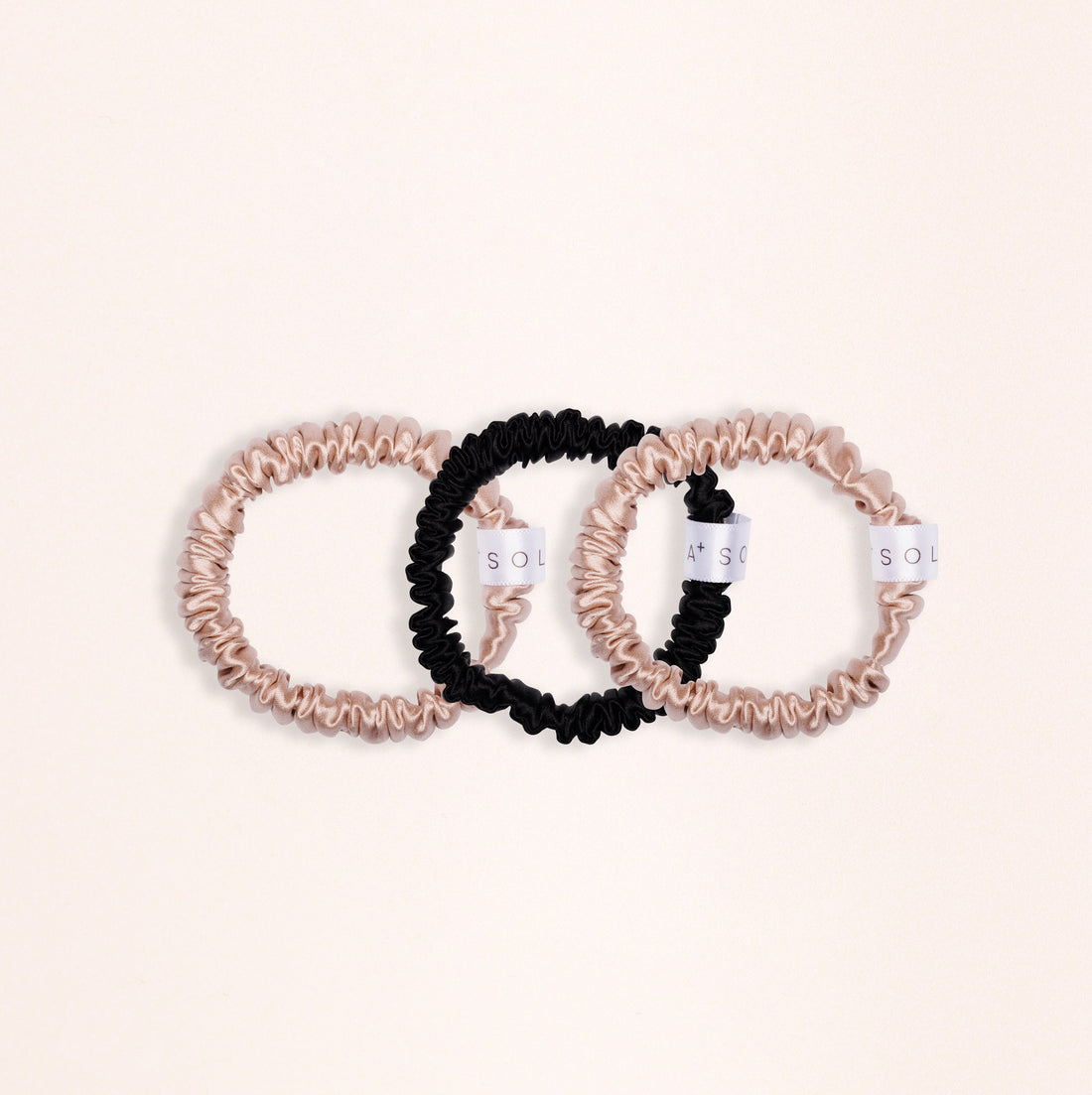 SEA+ SOLU Silk Scrunchies 3 Pack