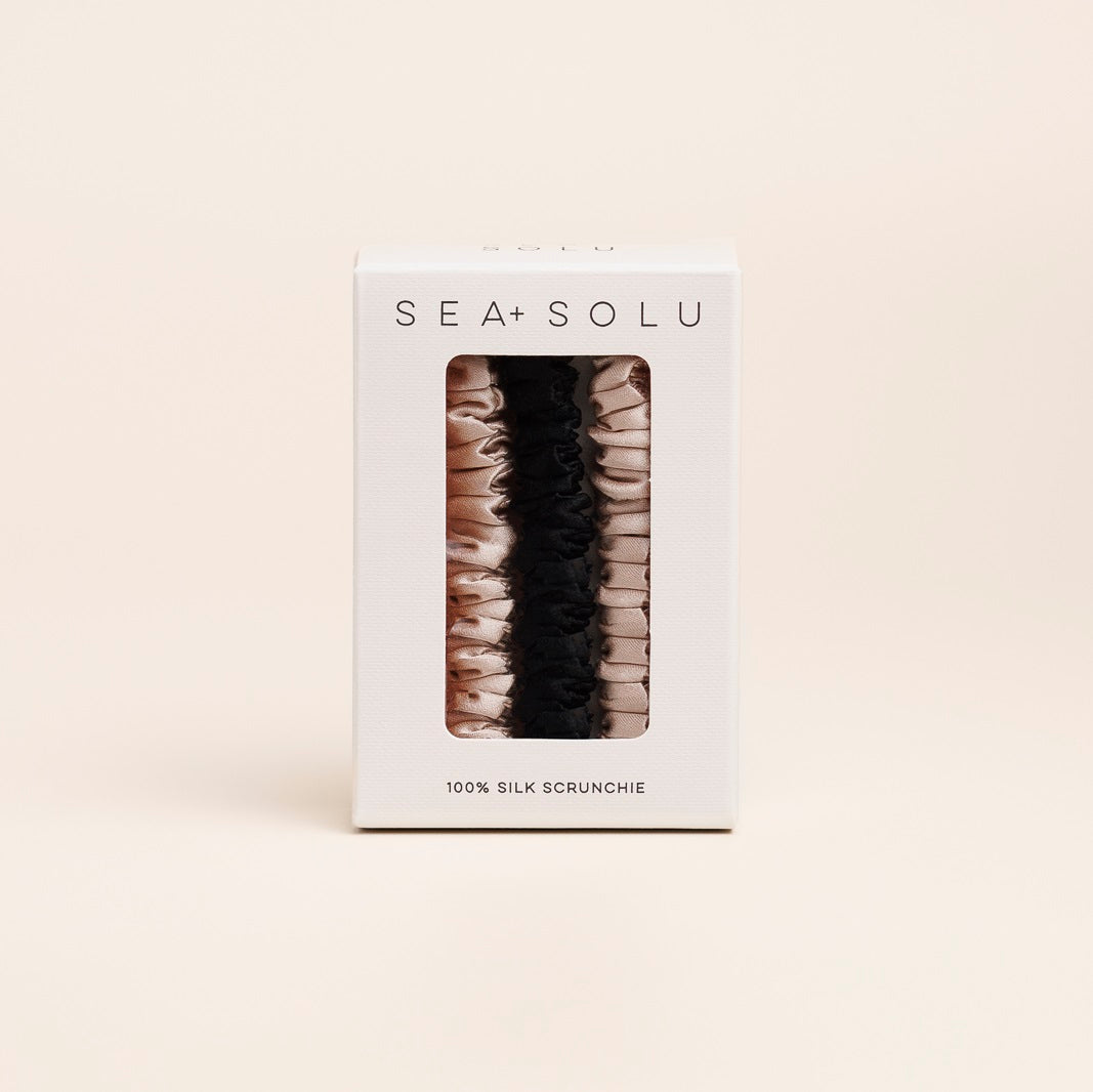 SEA+ SOLU Silk Scrunchies 3 Pack