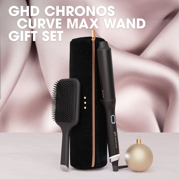 ghd Chronos Curve Max Wand Festive Gift Set (38mm Barrel) in Black