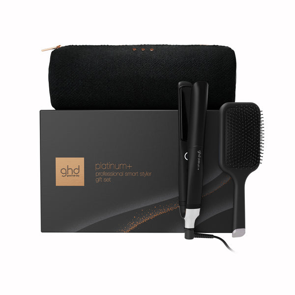 ghd Platinum+ Hair Straightener Festive Gift Set in Black