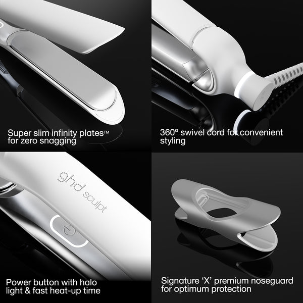 ghd Sculpt Interactive Hair Straightener - In White