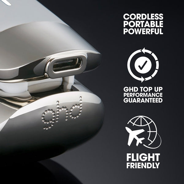 ghd unplugged straightener in matte white