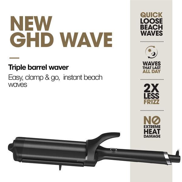ghd Wave Triple Barrel Waver in Black