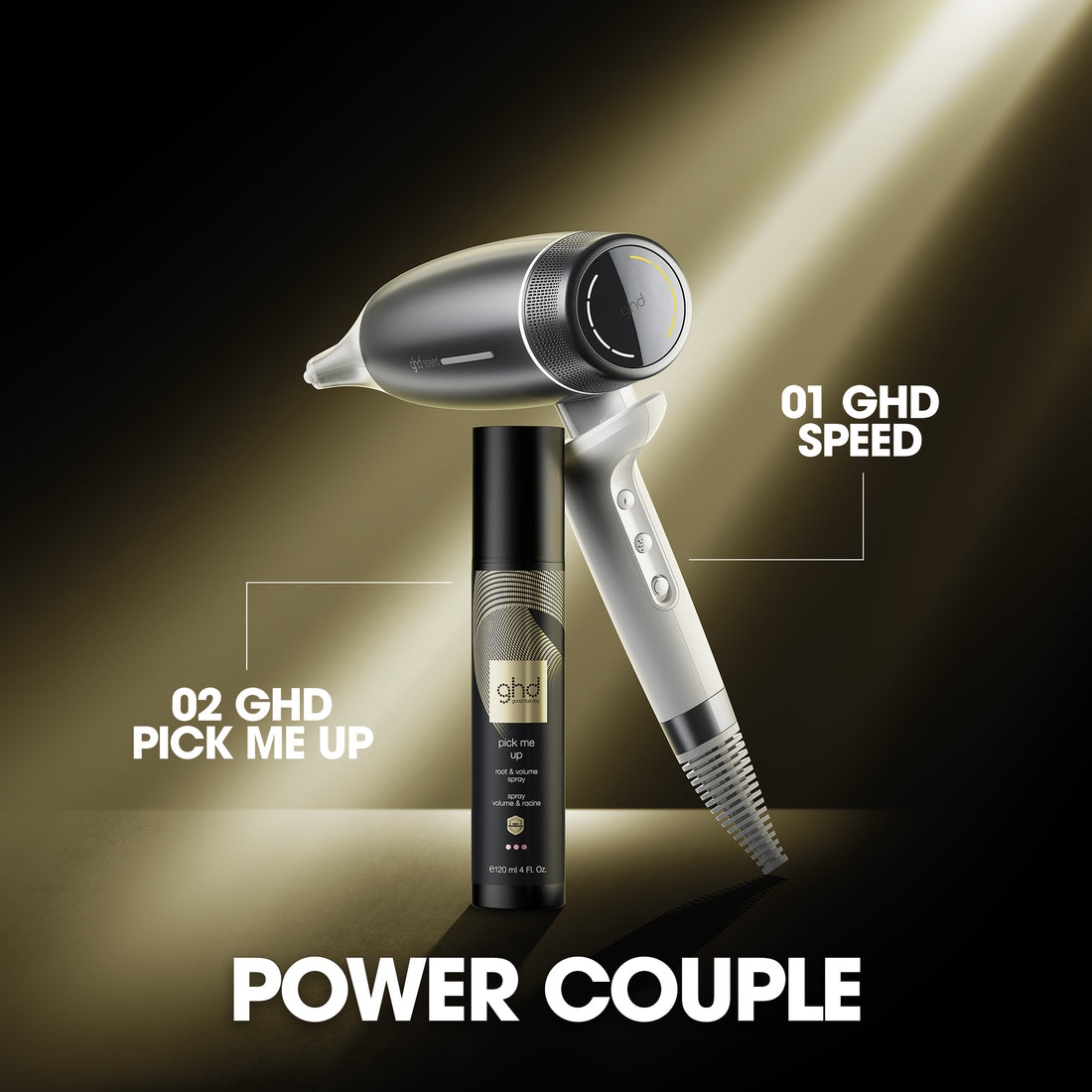 ghd Speed Hair Dryer - In Silver White