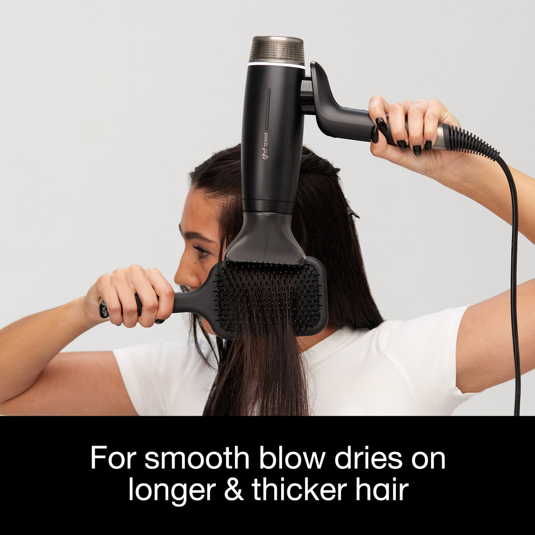 ghd Halo Wide Smoothing Concentrator Nozzle, 88mm - In Black