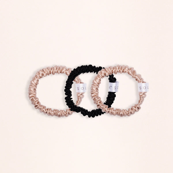 SEA+ SOLU Silk Scrunchies 3 Pack