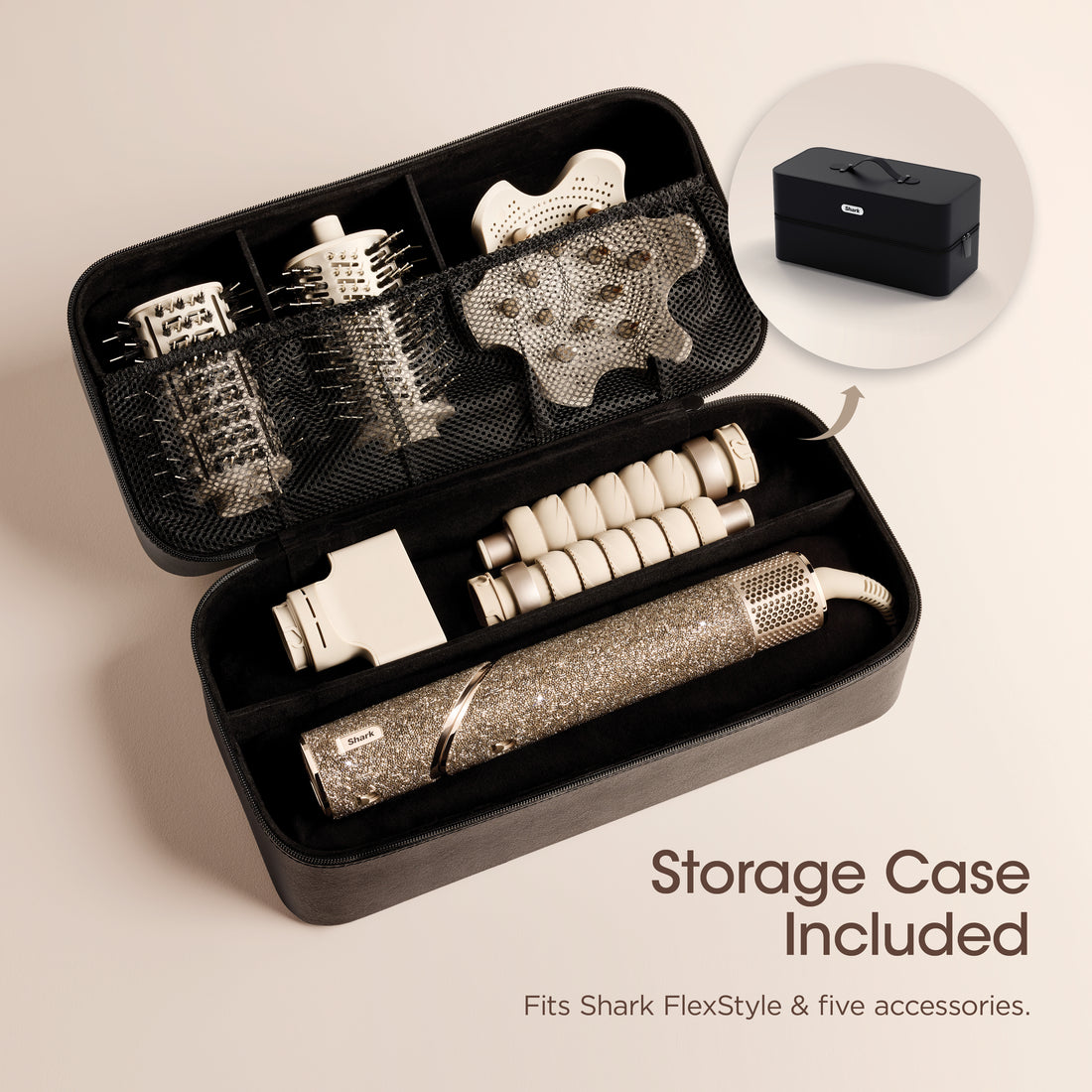 Shark FlexStyle 5-in-1 Air Styling & Hair Drying System Limited Edition in Champagne Diamond