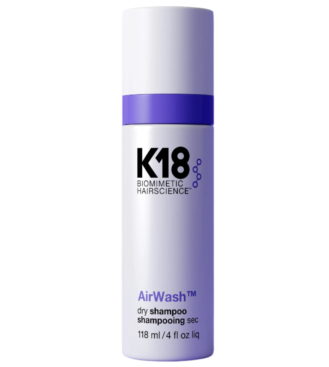 K18 AirWash Dry Shampoo 118ml + 4 free alligator clips