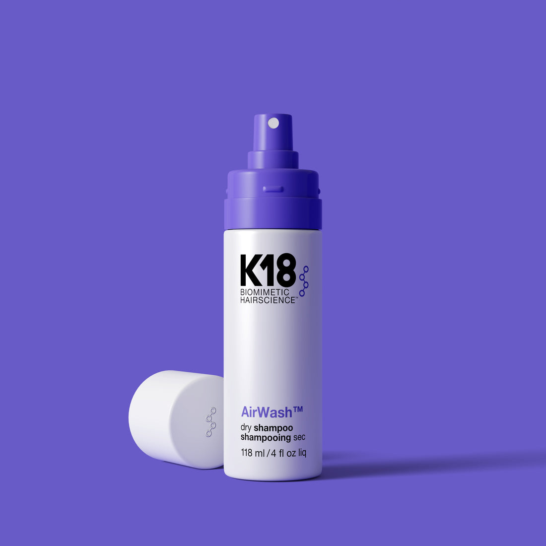 K18 AirWash Dry Shampoo 118ml + 4 free alligator clips