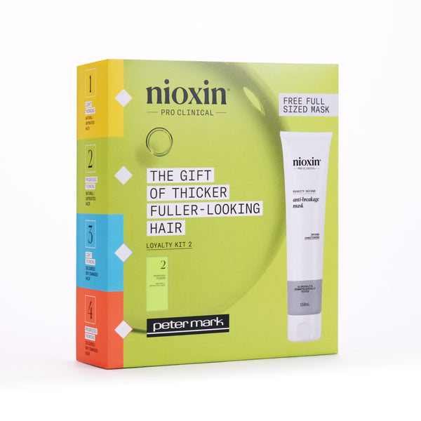 Nioxin hair care product packaging on a white background