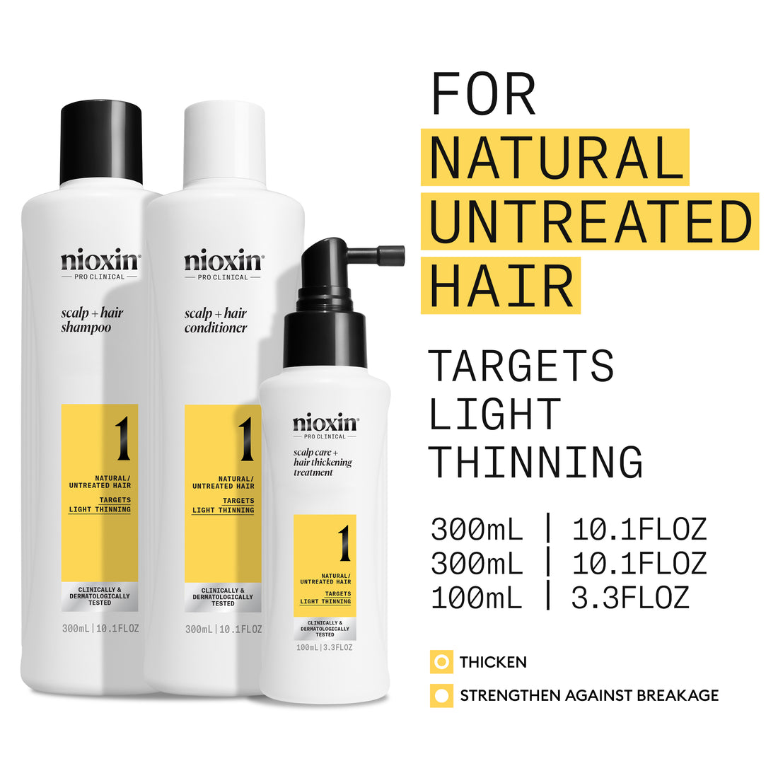 Nioxin Scalp + Hair Thickening System 1, Xmas Kit