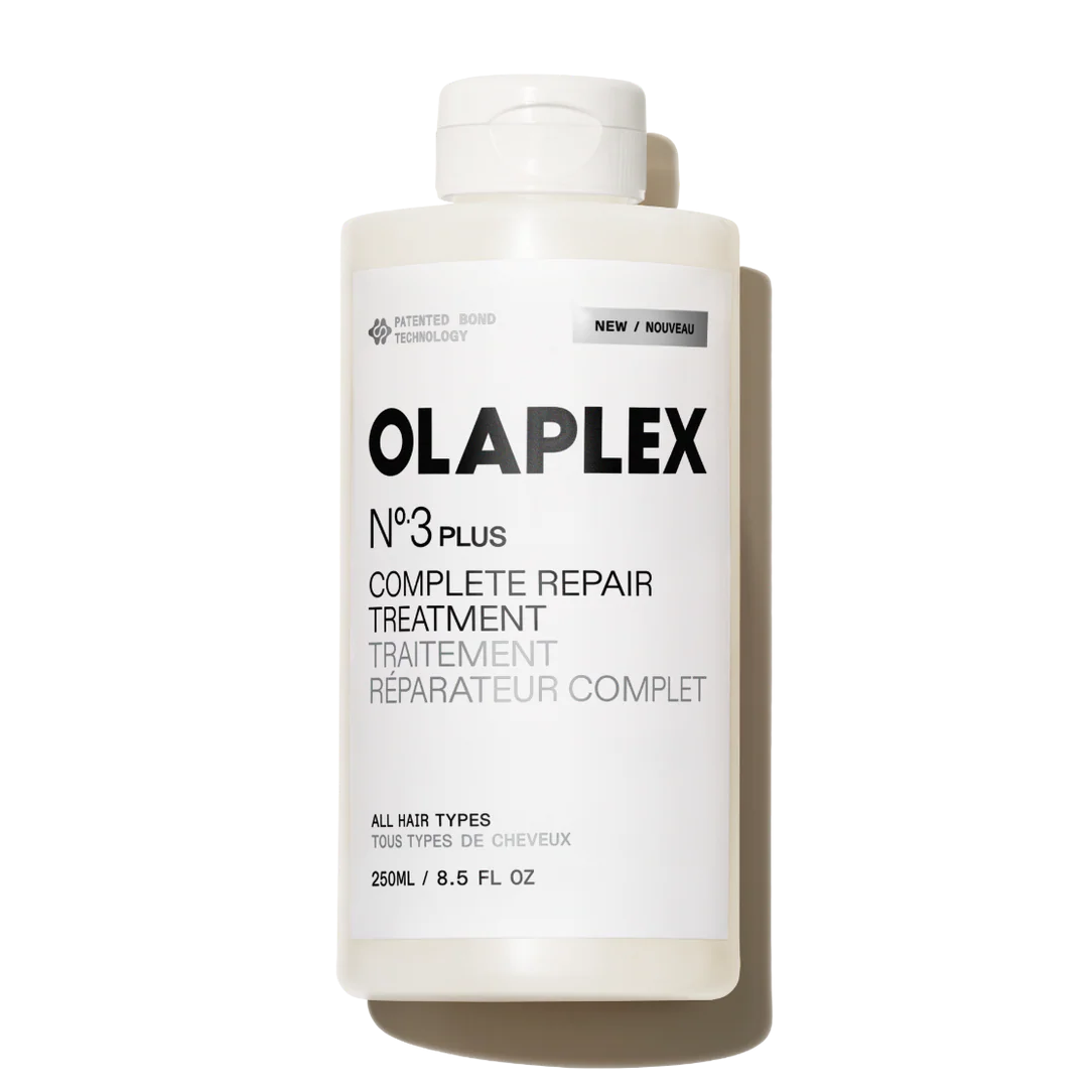 Olaplex No.3 Plus Complete Repair Treatment bottle on a white background