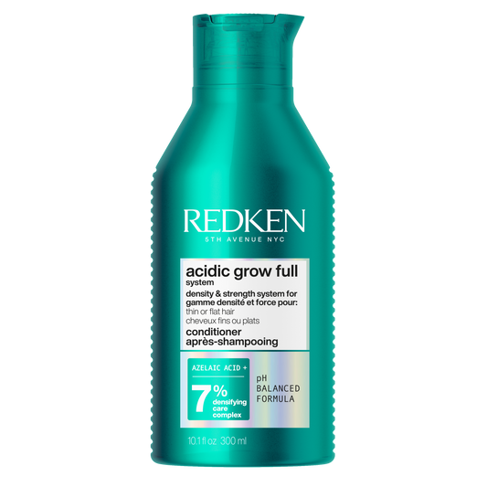 Redken bottle of acidic grow full product on a white background