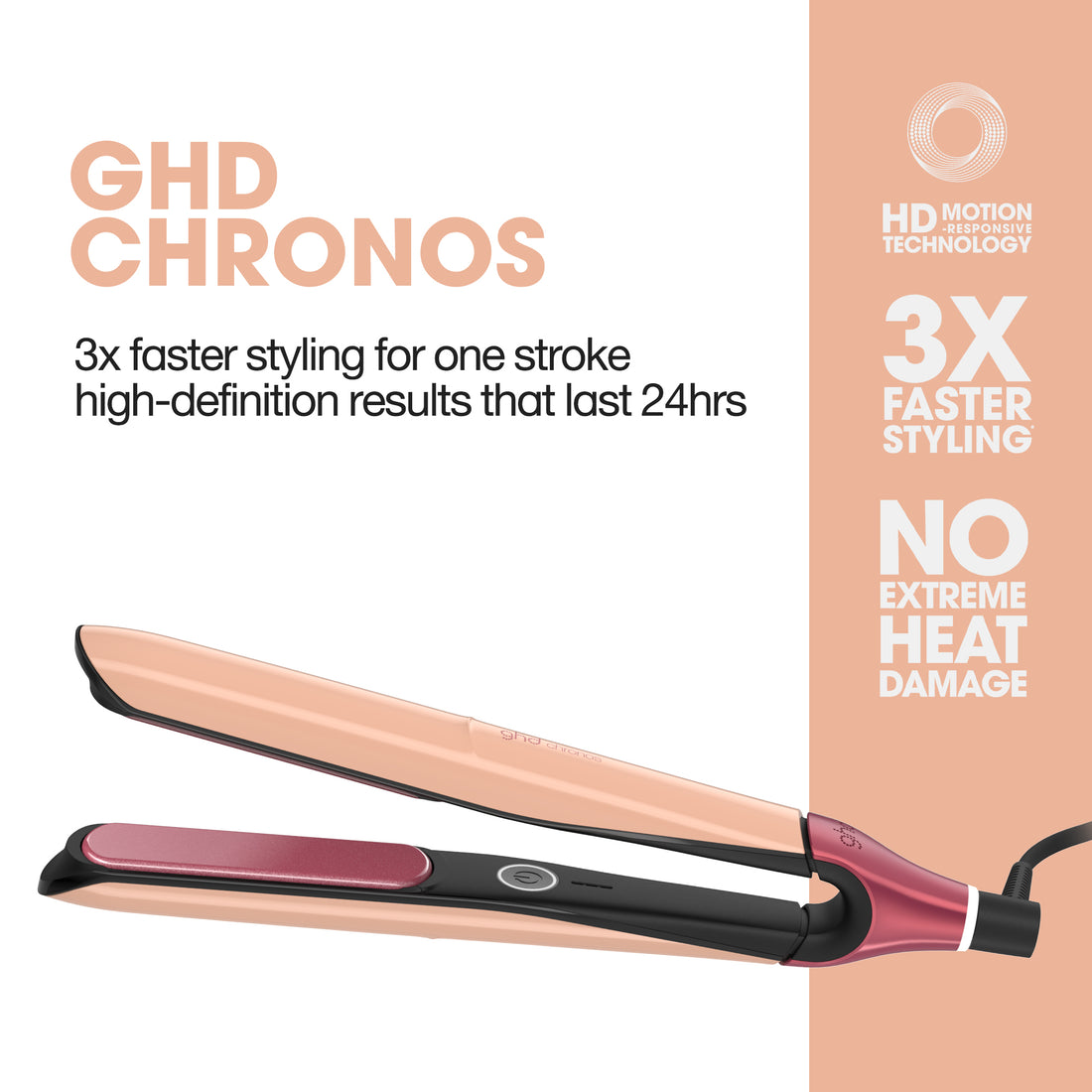 ghd Chronos Limited Edition Hair Straightener in Sun-Kissed Peach