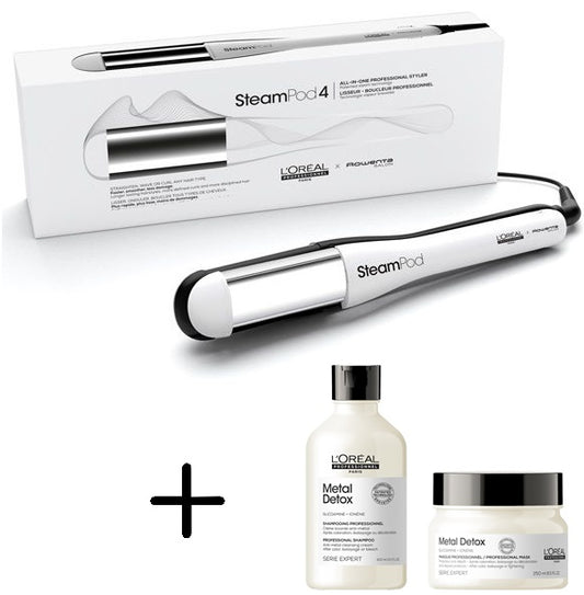 SteamPod 4.0 Steam Hair Straightener & Styling Tool + Free Metal Detox Shampoo and Mask