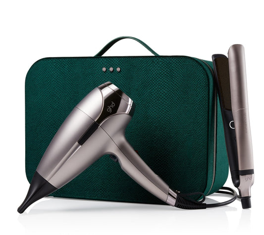 ghd Platinum+ & Helios Limited Edition - Hair Straightener & Hair Dryer in Warm Pewter