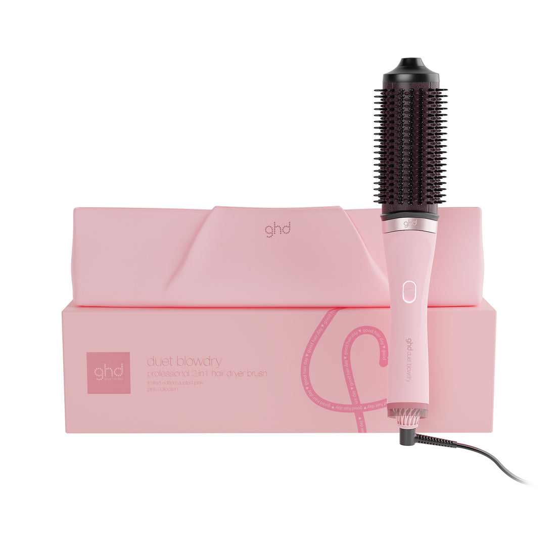 ghd Duet Blowdry Limited Edition Hair Dryer Brush in Dusted Pink