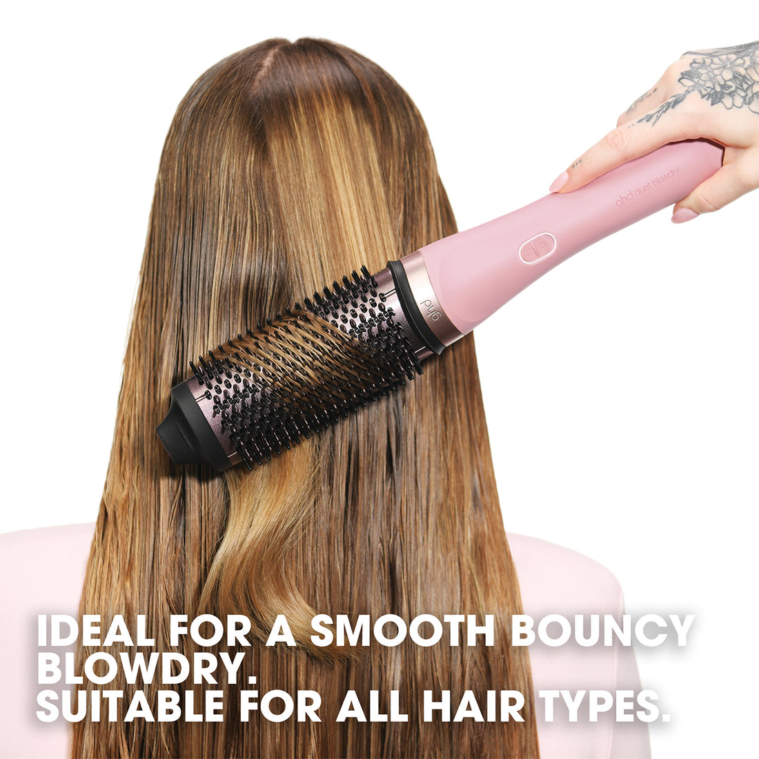 ghd Duet Blowdry Limited Edition Hair Dryer Brush in Dusted Pink