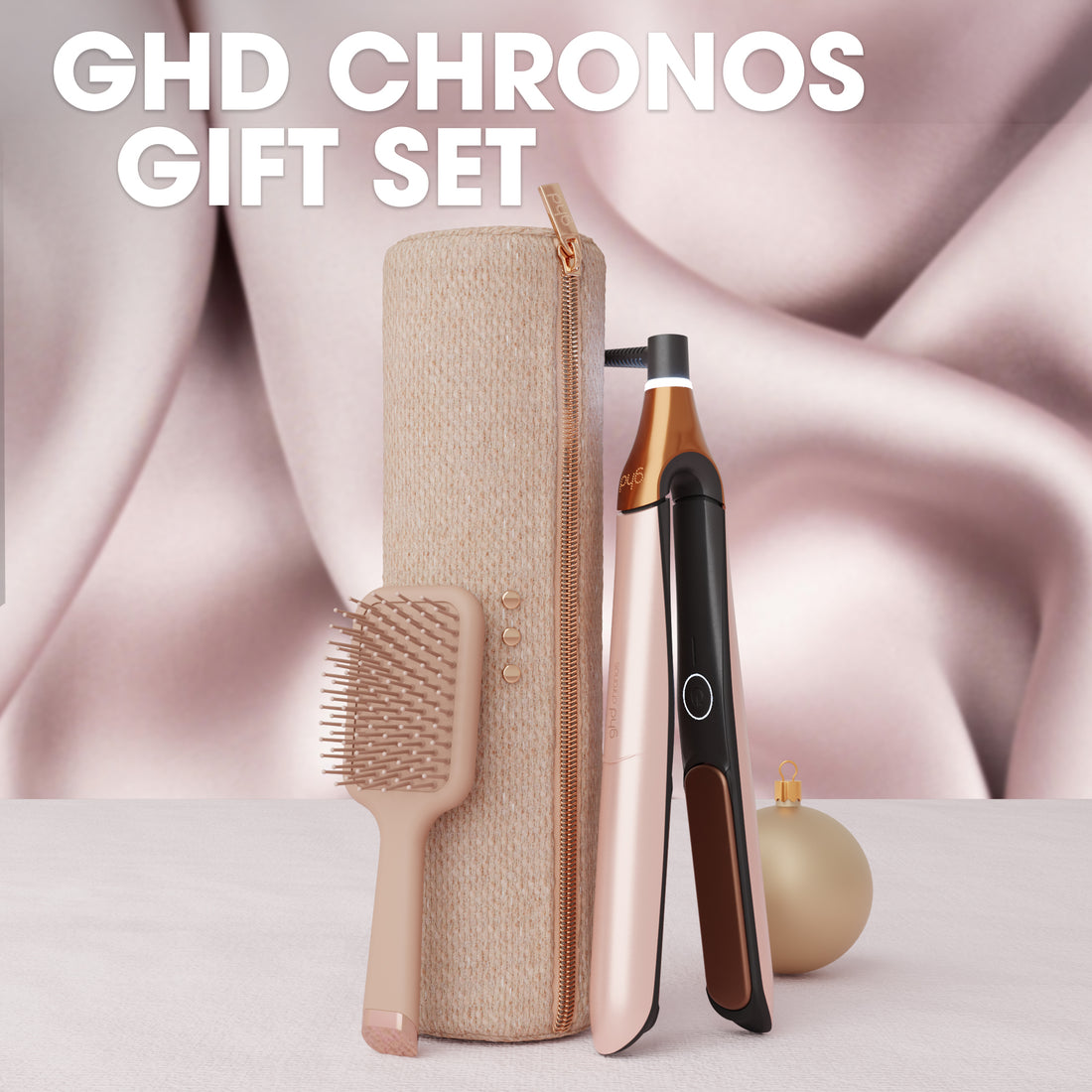 ghd Chronos Hair Straightener Festive Gift Set in Cashmere Beige
