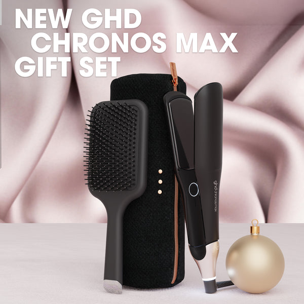 ghd Chronos Max Best Wide Plate Hair Straightener Festive Gift Set in Black