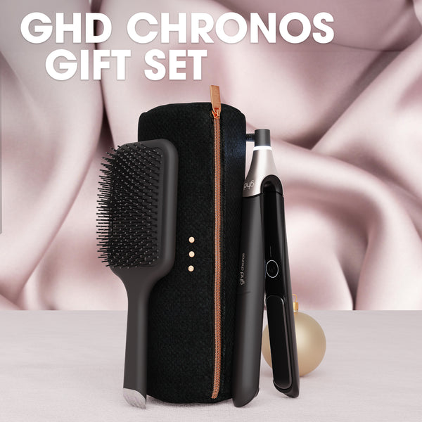 ghd Chronos Hair Straightener Festive Gift Set in Black