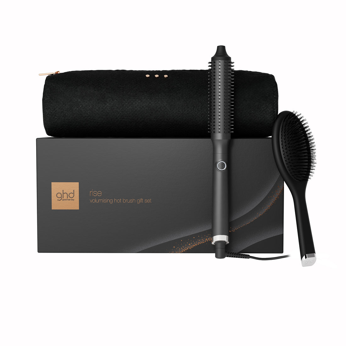 ghd Rise Volumising Hot Brush Festive Gift Set in Black