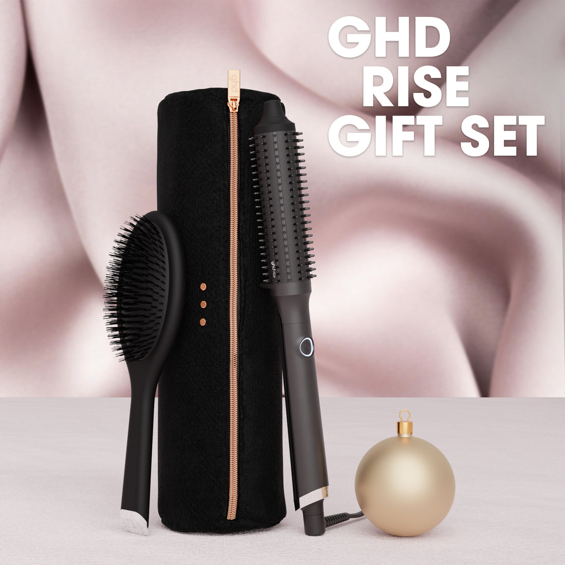 ghd Rise Volumising Hot Brush Festive Gift Set in Black