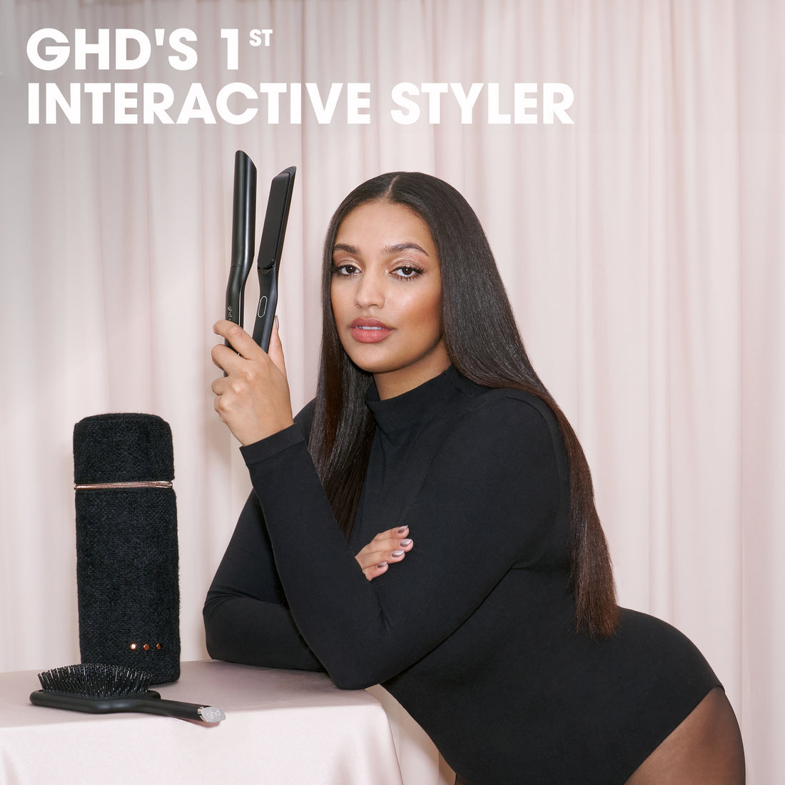 NEW ghd Sculpt Interactive Hair Straightener Festive Gift Set in Black