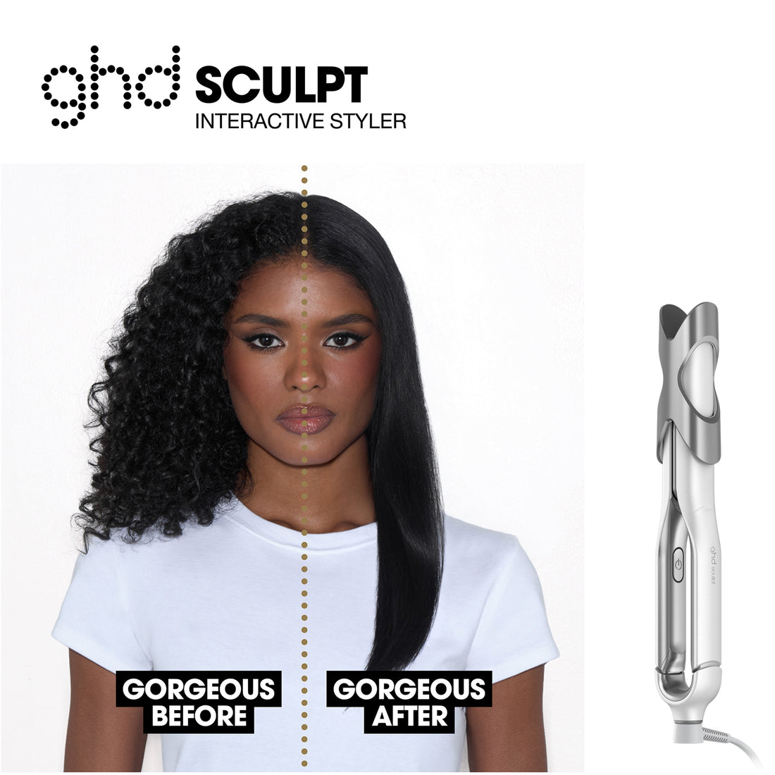 ghd Sculpt Interactive Hair Straightener - In White