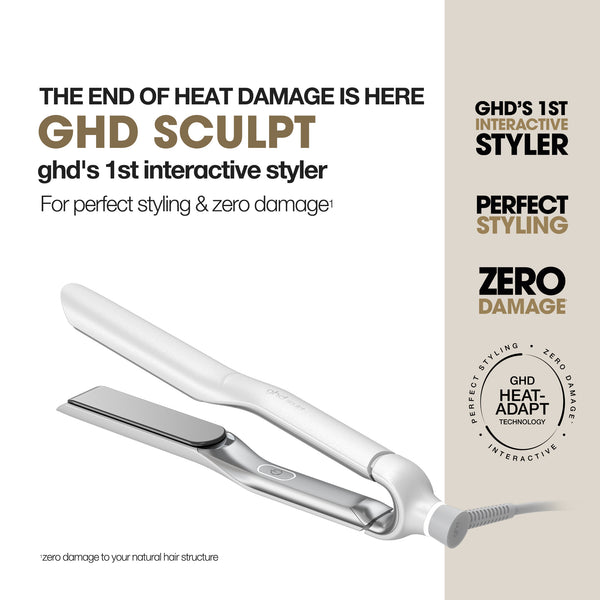 ghd Sculpt Interactive Hair Straightener - In White