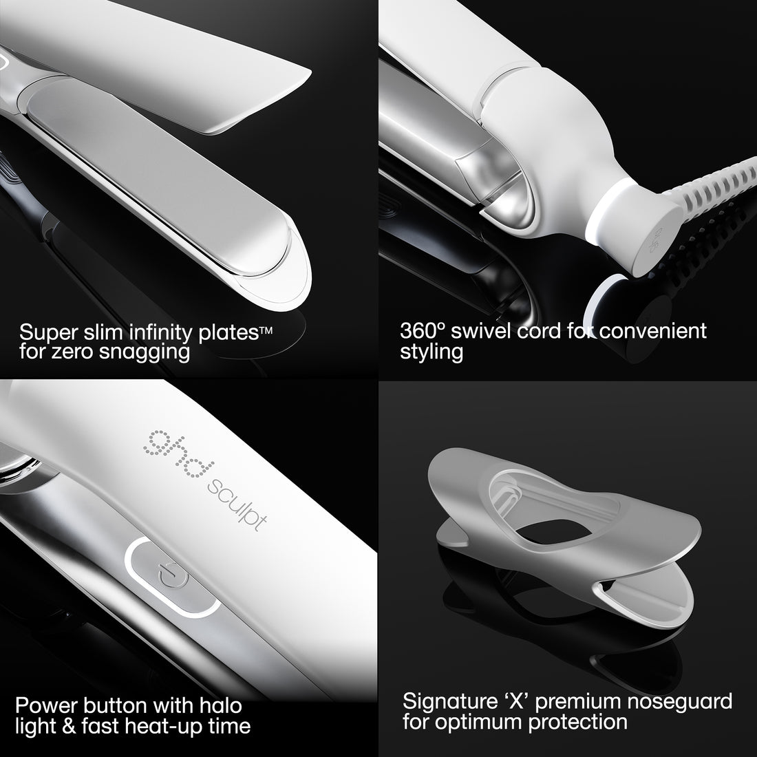 ghd Sculpt Interactive Hair Straightener - In White