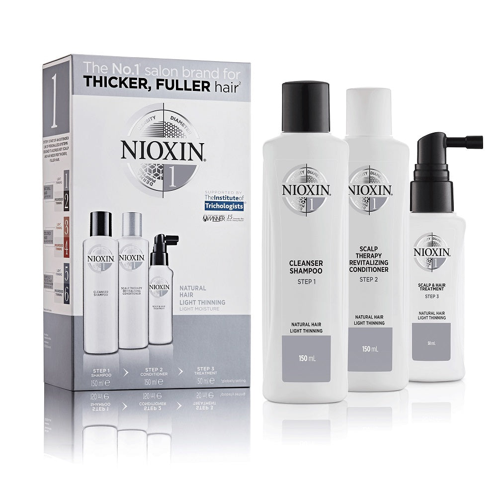 Nioxin System 1 Kit Shampoo 150ml Conditioner 150ml Treatment 40ml