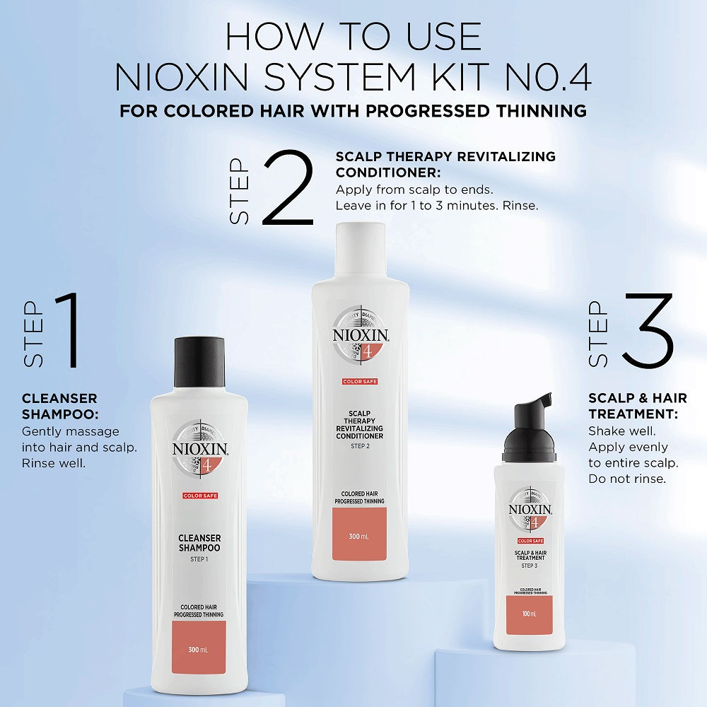 Nioxin System 4 Kit Kit Shampoo 300ml Conditioner 300ml Treatment