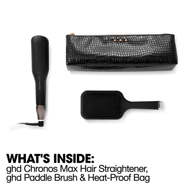 ghd Chronos Max Best Wide Plate Hair Straightener Festive Gift Set