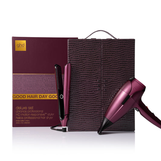ghd Delux Hair Dryer and Straightener Gift Set In Cherry Chic