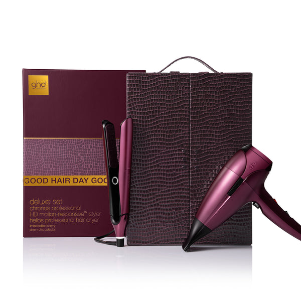 ghd Deluxe Hair Dryer and Straightener Gift Set In Cherry Chic