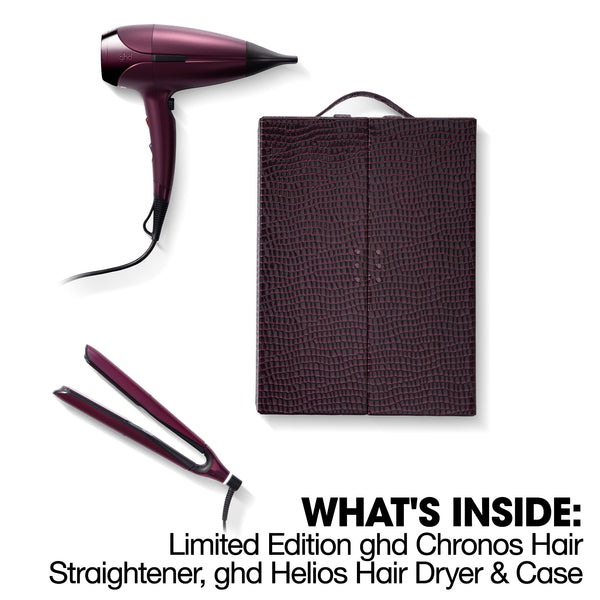 ghd Deluxe Hair Dryer and Straightener Gift Set In Cherry Chic