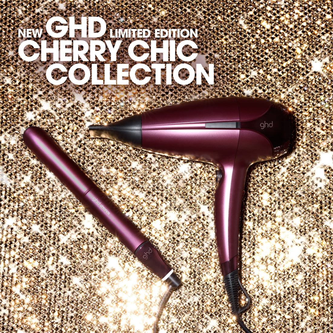 ghd Delux Hair Dryer and Straightener Gift Set In Cherry Chic