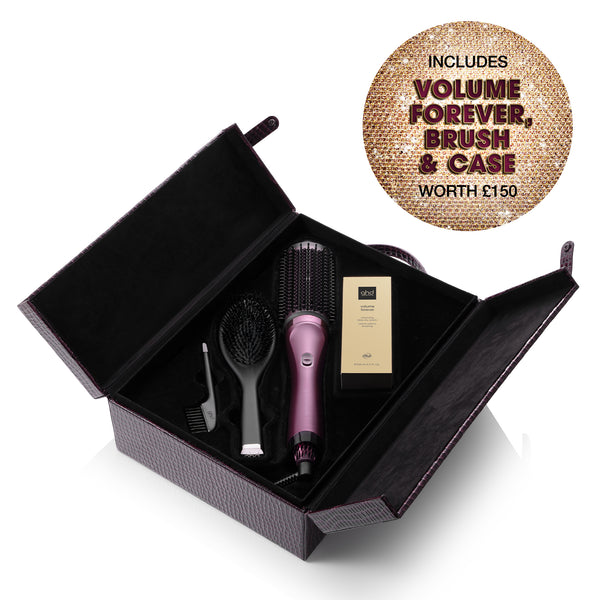 ghd Duet Blowdry Hairdryer Brush Festive Gift Set In Cherry Chic