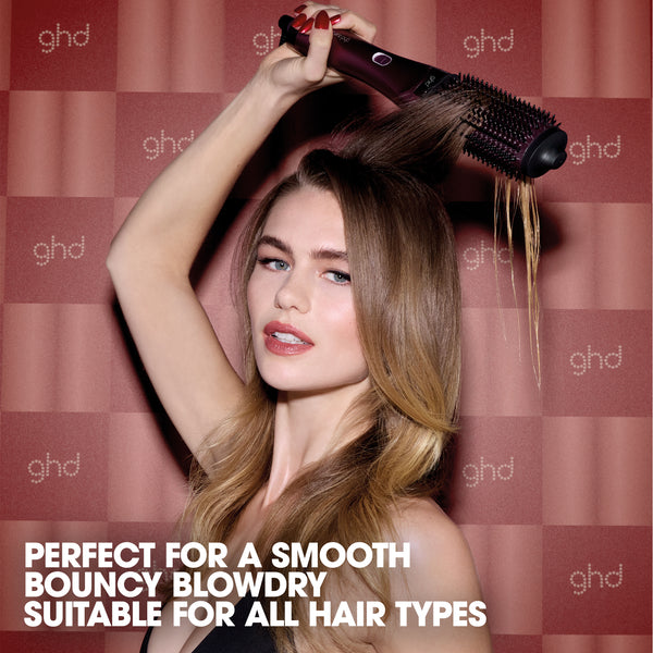 ghd Duet Blowdry Hairdryer Brush Festive Gift Set In Cherry Chic